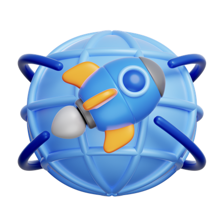 Global Tech Launch  3D Icon