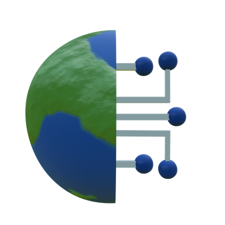 Global Technology  3D Icon
