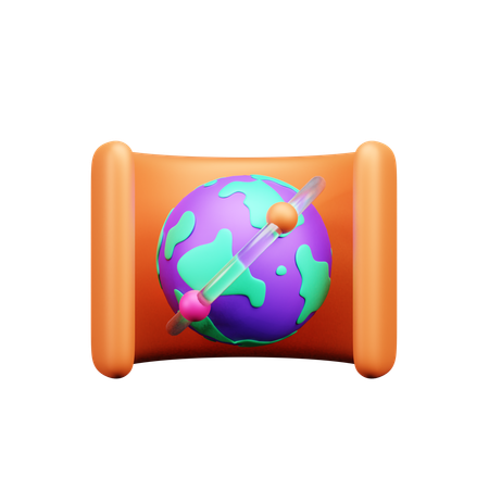 Global technology  3D Icon