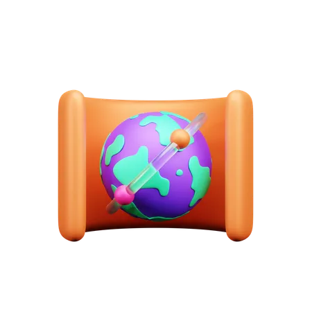 Global technology  3D Icon