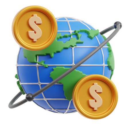 Global Transaction  3D Icon