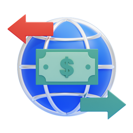 Global Transaction  3D Icon