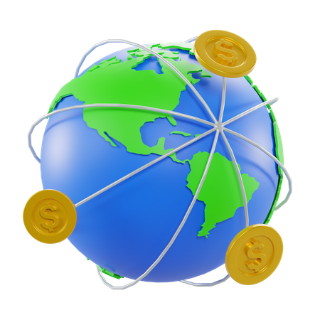 Global Transaction  3D Icon