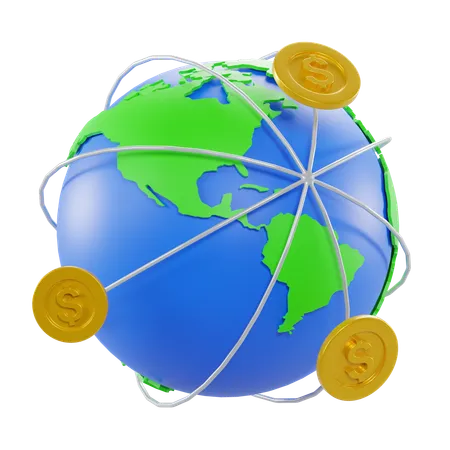 Global Transaction  3D Icon