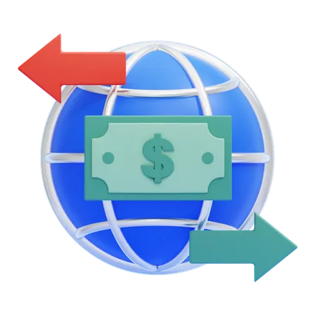 Global Transaction  3D Icon