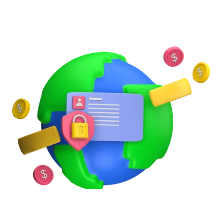 Global Transaction  3D Icon