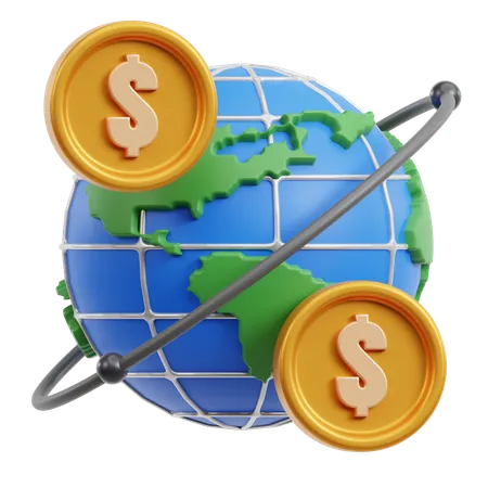 Global Transaction  3D Icon