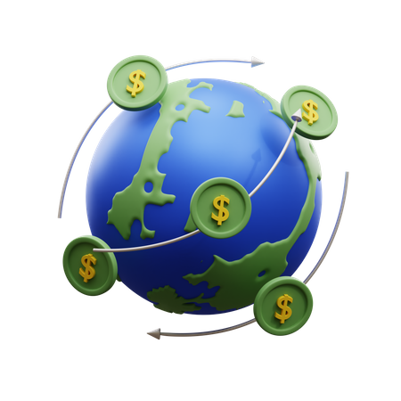 Global Transaction 3D Icon
