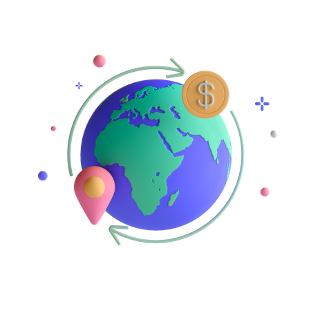 Global Transfer  3D Illustration