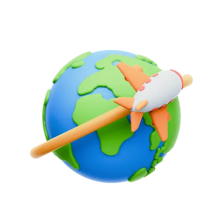 Global Travel  3D Icon