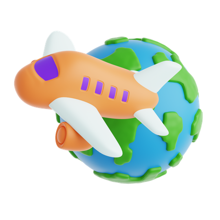 Global Travel  3D Icon