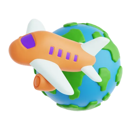 Global Travel  3D Icon