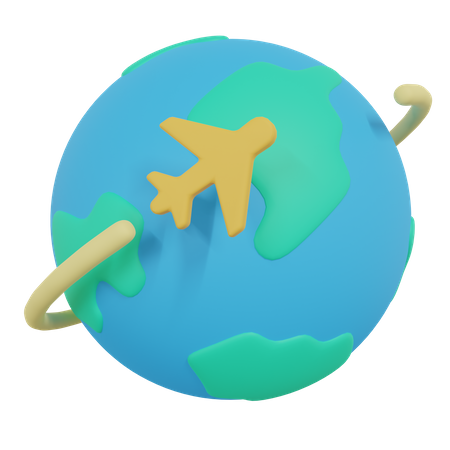 Global Travel  3D Icon