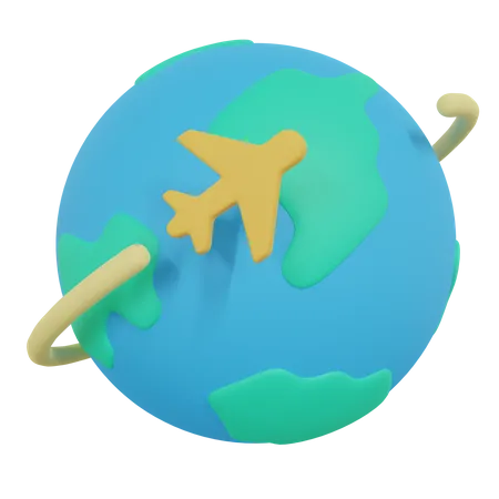 Travel Flights Illustration 3D Icon