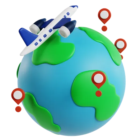 Global Travel Adventure  3D Icon