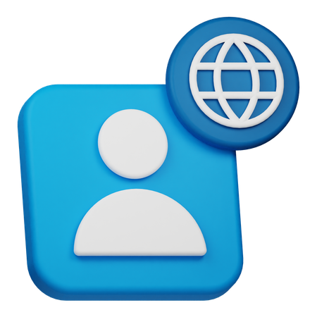 Global User  3D Icon