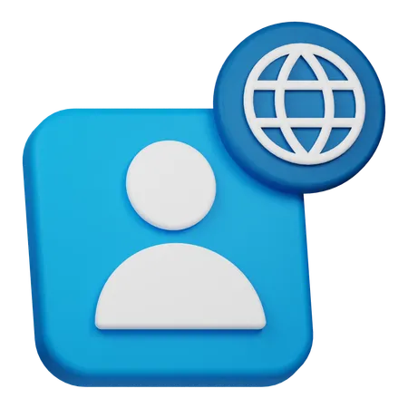 Global User  3D Icon