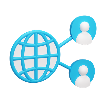 Global User  3D Icon