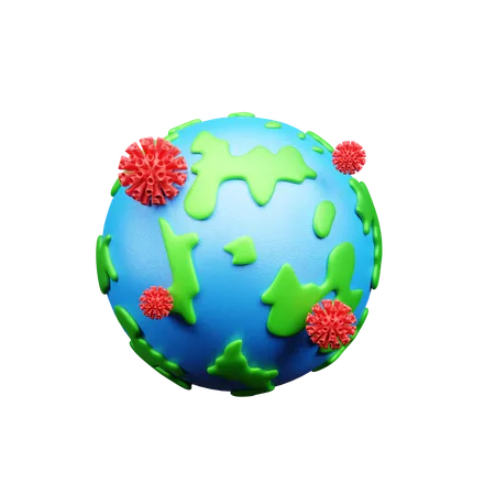 Global Virus  3D Icon