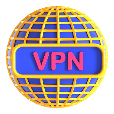 VPN global  3D Icon