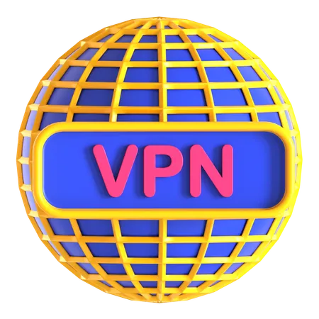 VPN global  3D Icon