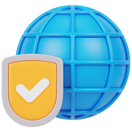 Global VPN  3D Icon