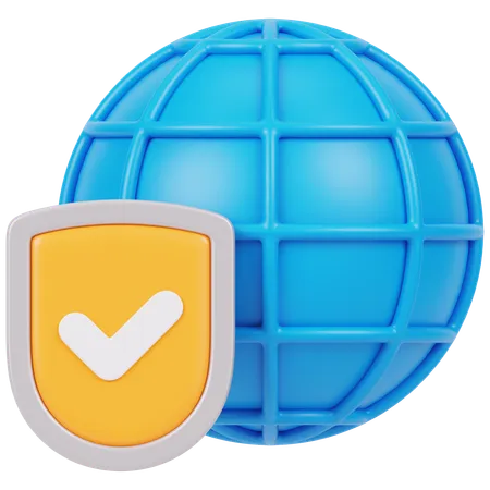 Global VPN  3D Icon