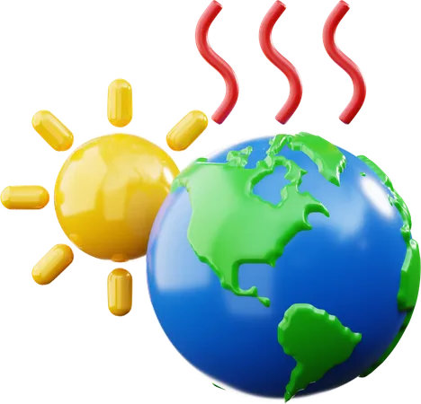 Global Warming Ecology 3 D Icon 3D Icon