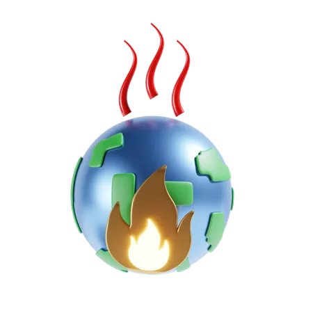 Global Warming 3 D Icon Illustration 3D Icon