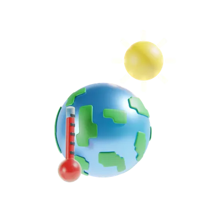 Global Warming 3 D Icon Illustration 3D Icon