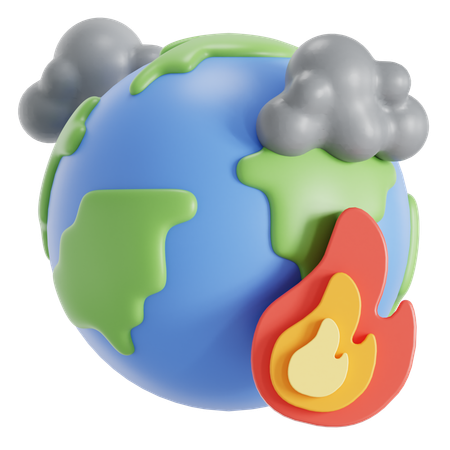 Global warming  3D Icon
