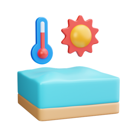 地球温暖化  3D Icon