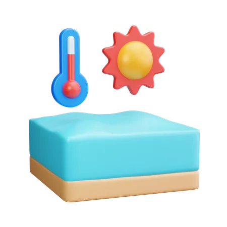 地球温暖化  3D Icon
