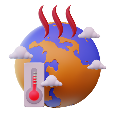 Global Warming  3D Icon