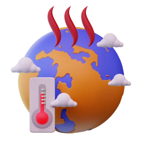 Global Warming  3D Icon