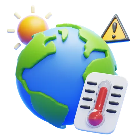 GLOBAL WARMING  3D Icon