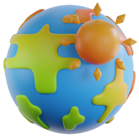 Global Warming  3D Icon