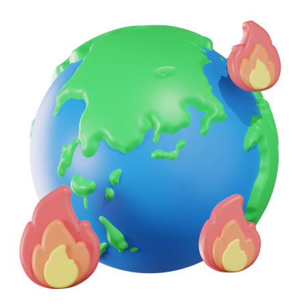 Global Warming  3D Icon