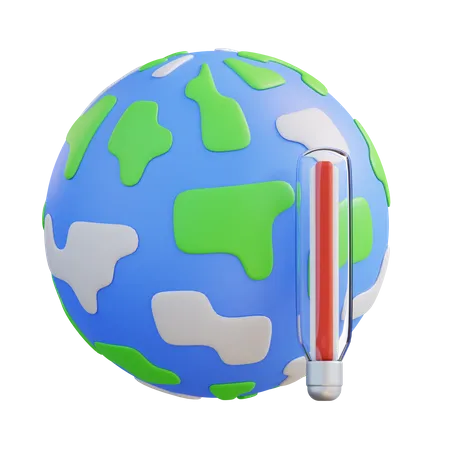 3 D Illustration Of Global Warming 3D Icon