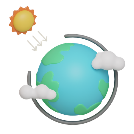 Global Warming Effect  3D Icon