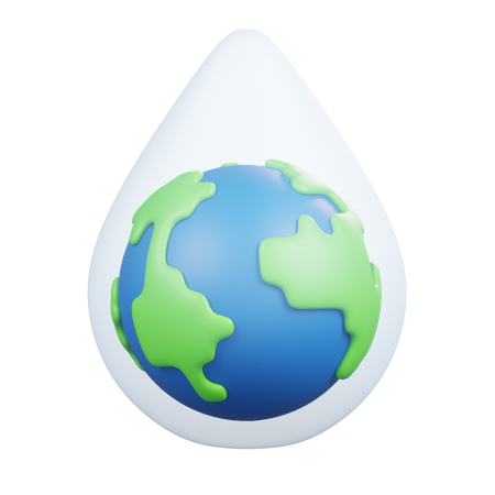 Global Water  3D Icon