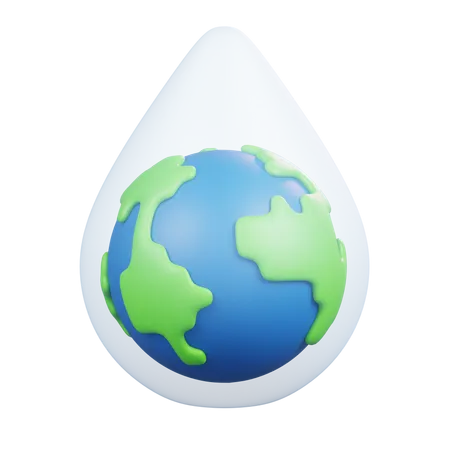 Global Water  3D Icon