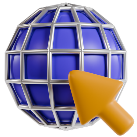 Global Web Navigation  3D Icon