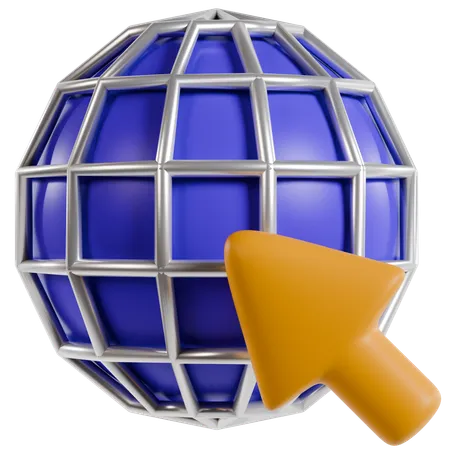 Global Web Navigation  3D Icon