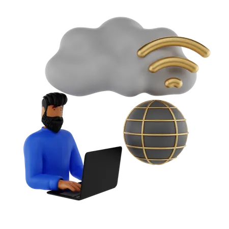 Global Wifi  3D Illustration