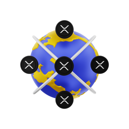 Global XRP  3D Icon