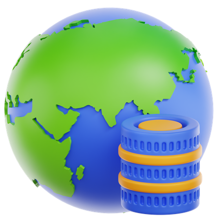 Globale Daten  3D Icon