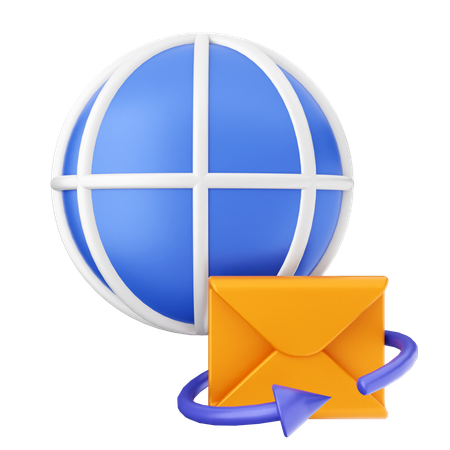 Globale E-Mail  3D Icon