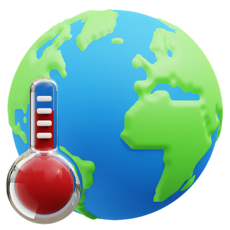 Globale Erwärmung  3D Icon