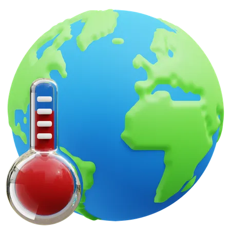 Globale Erwärmung  3D Icon